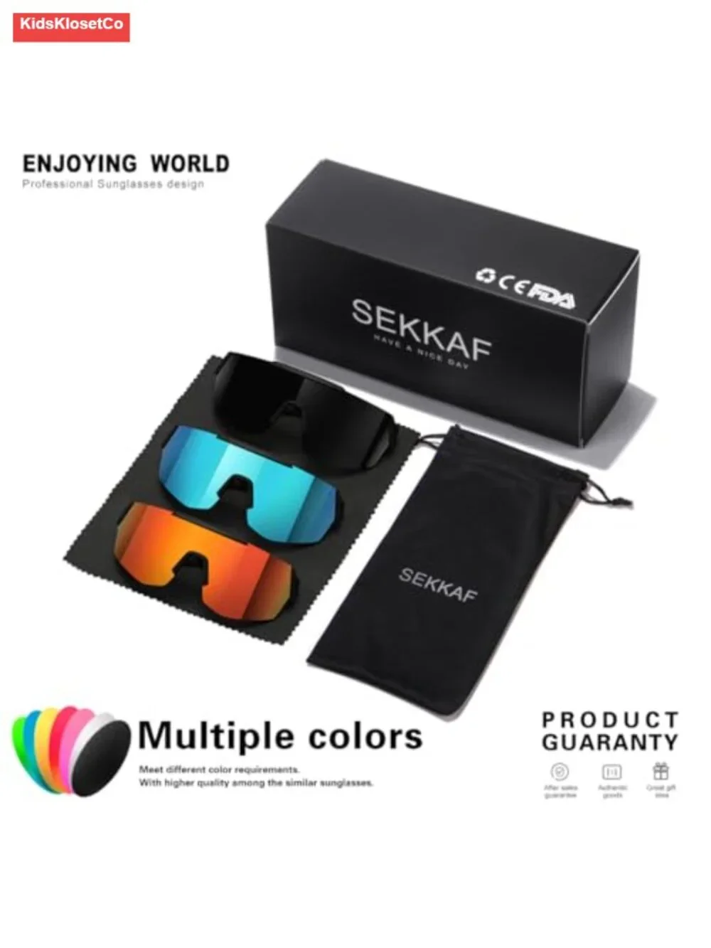 Youth Baseball Sunglasses UV Protection Sports Goggles 3 Pack